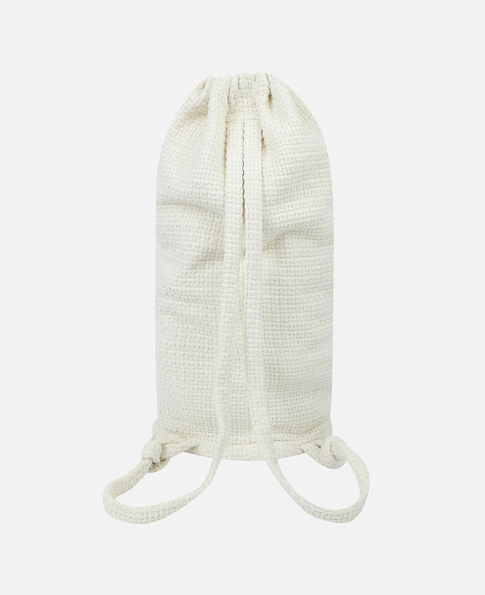 Juice Jacquard Fabric String Bag (White)