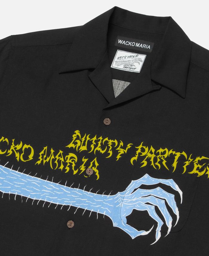 Juice Neck Face S/S Hawaiian Shirt (Black)
