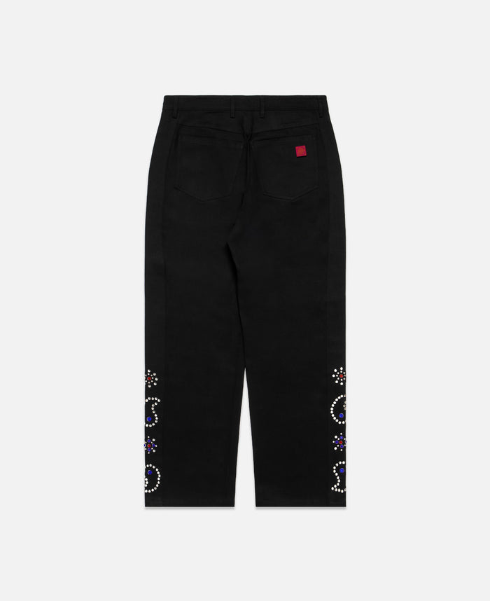 Juice Paisley Studded Twill Pants (Black)