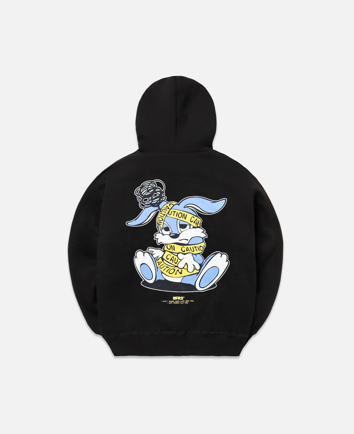 juice Rabbit Stuffed Toy Hoodie (Black)