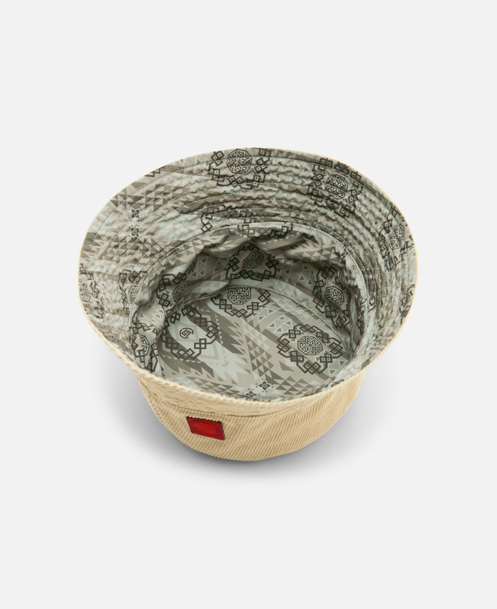 Juice Reversible Corduroy Bucket Hat (Beige)