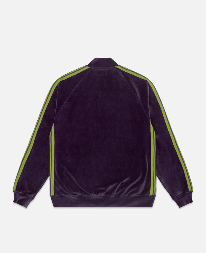 juice Rib Collar Track Jacket - C/Pe Velour (Purple)