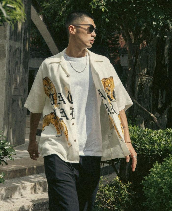 juice S/S Hawaiian Shirt (Type-7) (White)