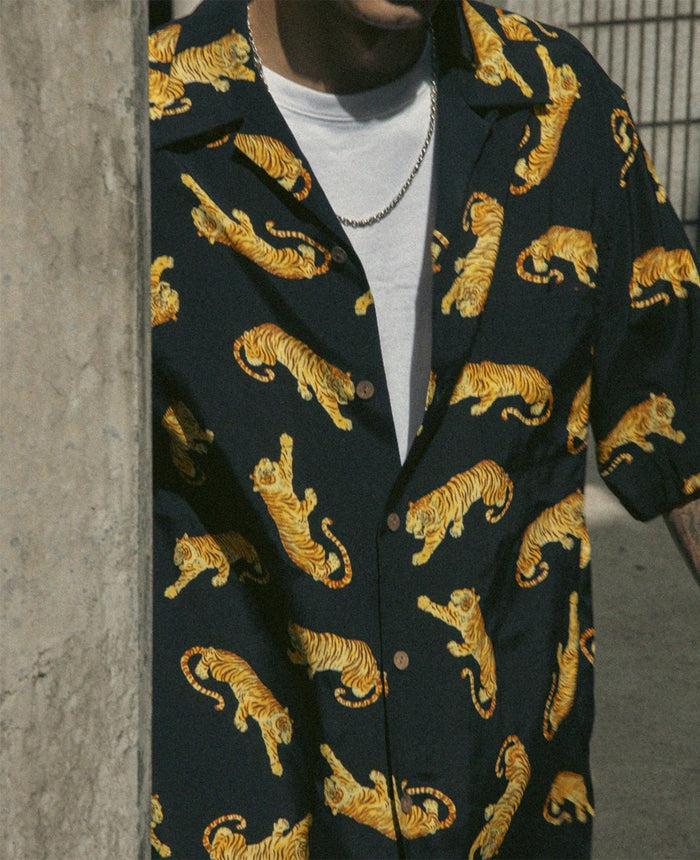 juice S/S Hawaiian Shirt (Type-8) (Black)