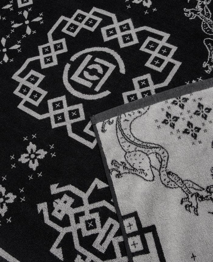 Juice Silk Patterned Bath Towel (Black)