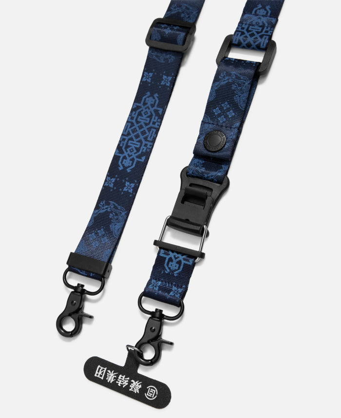 Juice Silk Print Phone Strap (Navy)