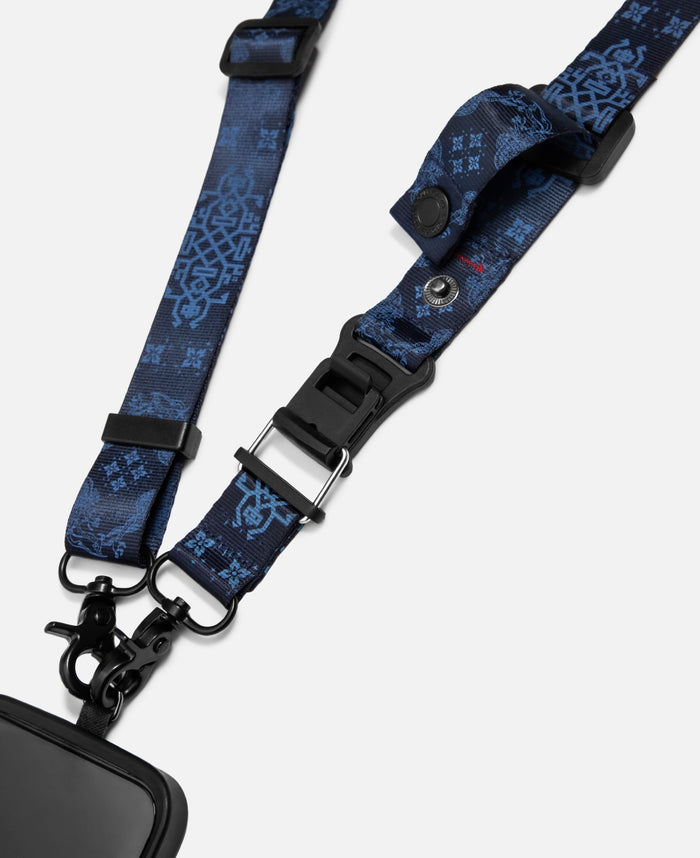 Juice Silk Print Phone Strap (Navy)