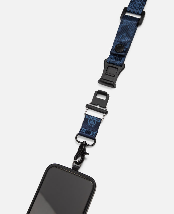 Juice Silk Print Phone Strap (Navy)