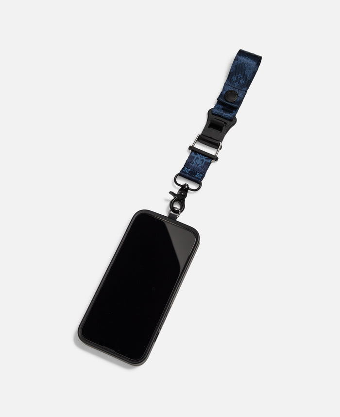 juice Silk Print Phone Strap (Navy)