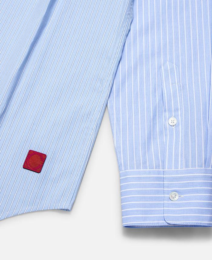 Juice Striped Panel Shirt (Blue)