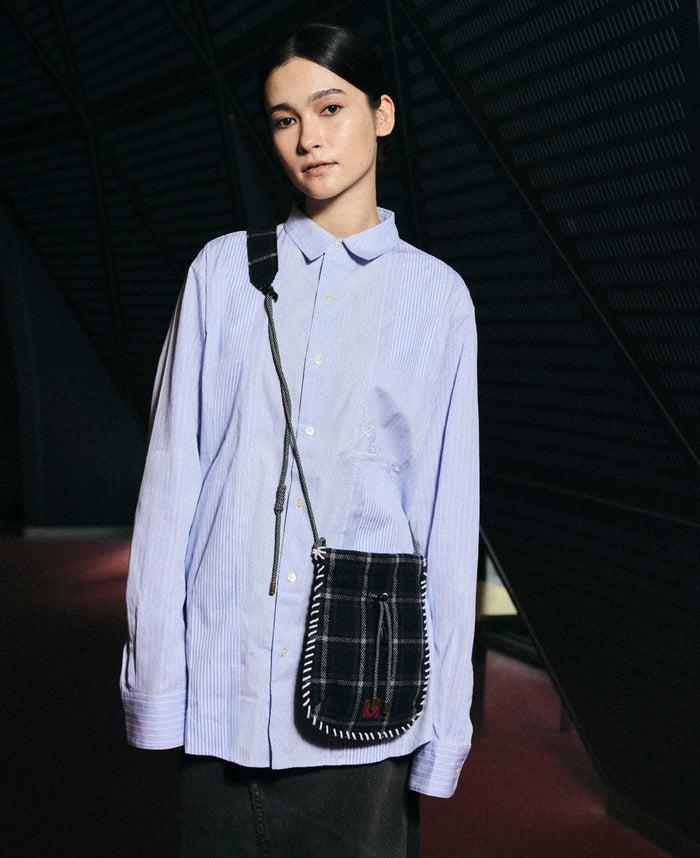 juice Striped Panel Shirt (Blue)
