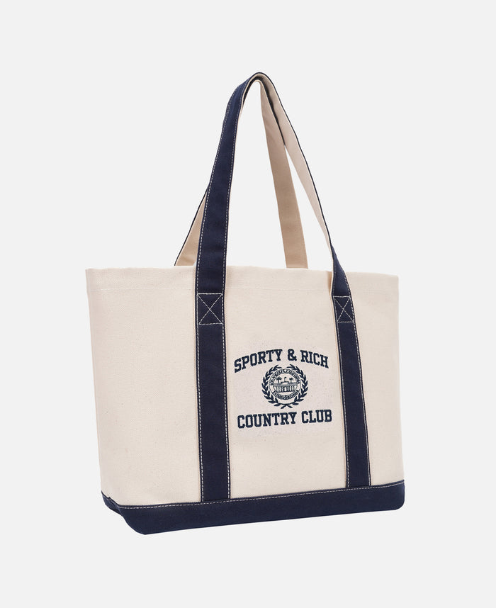 juice Varsity Seal Tote Bag (Beige)