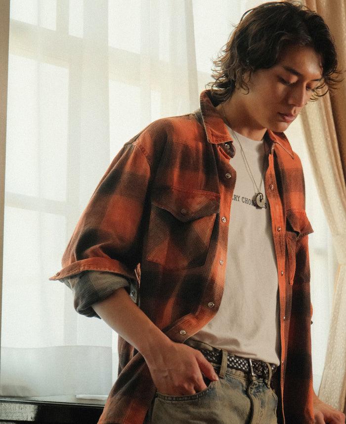 juice Vintage Washed Shirt (Orange)