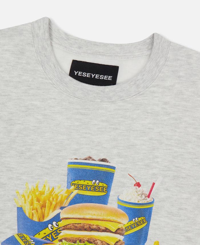 Juice Y.E.S Burger Set Sweatshirt (Grey)