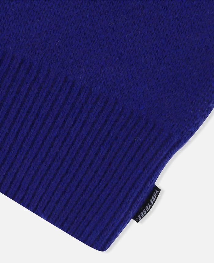 Juice Y.E.S Dice Full Zip-Up Knit Cardigan (Blue)