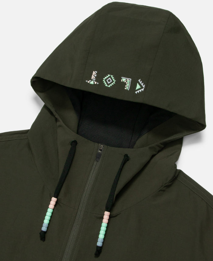 Juice Zip-Up Wind Parker (Olive)
