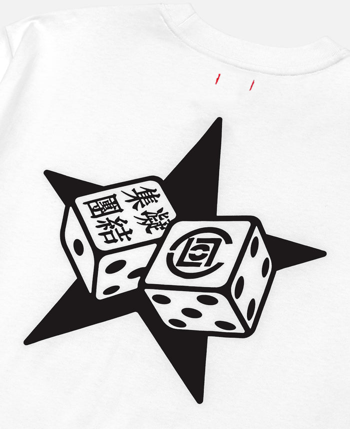 Juice Star Print "Every Choice Is Wrong" T-Shirt (White)