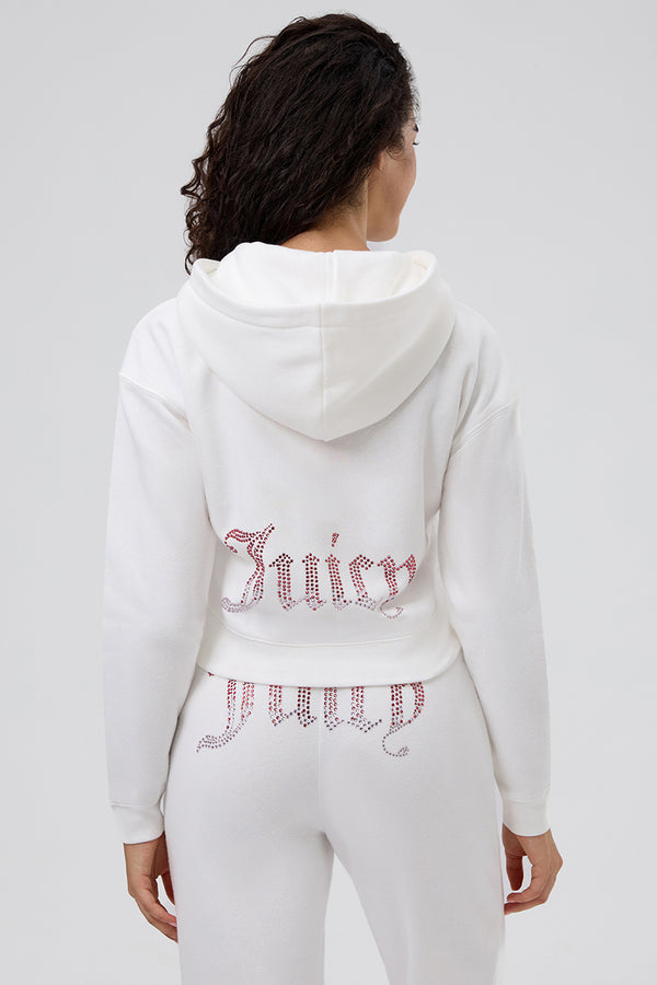 Juicy Couture 30th Birthday Ombre Fleece Cropped Hoodie