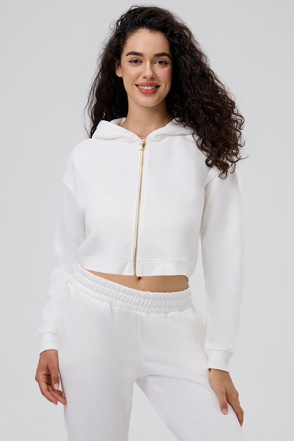 Juicy Couture 30th Birthday Ombre Fleece Cropped Hoodie