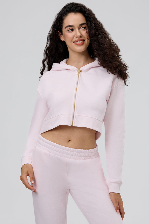 Juicy Couture 30th Birthday Ombre Fleece Cropped Hoodie