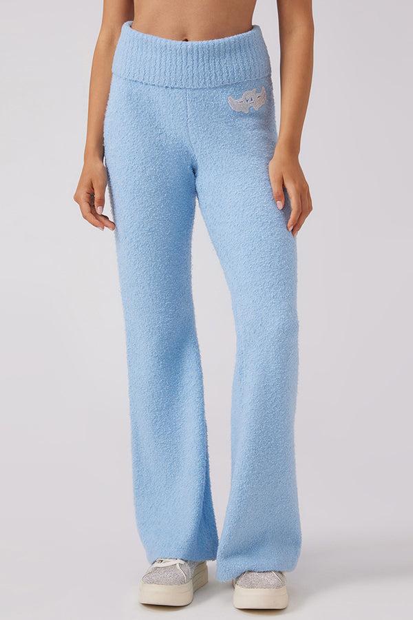 Juicy Couture Angel Couture Knit Fold Over Wide Leg Pants