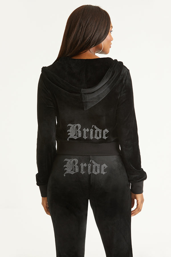Juicy Couture Bride Customizable Big Bling Velour Hoodie
