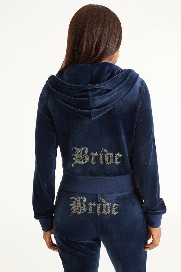 juicy couture Bride Customizable Big Bling Velour Hoodie
