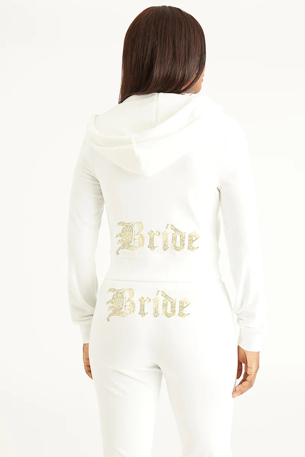 juicy couture Bride Customizable Big Bling Velour Hoodie