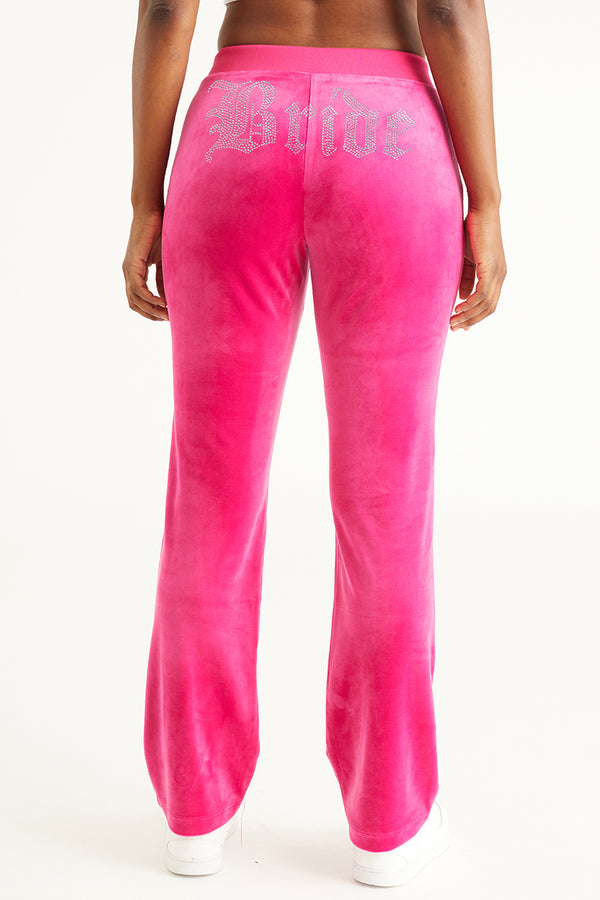 Juicy Couture Bride Customizable Big Bling Velour Track Pants