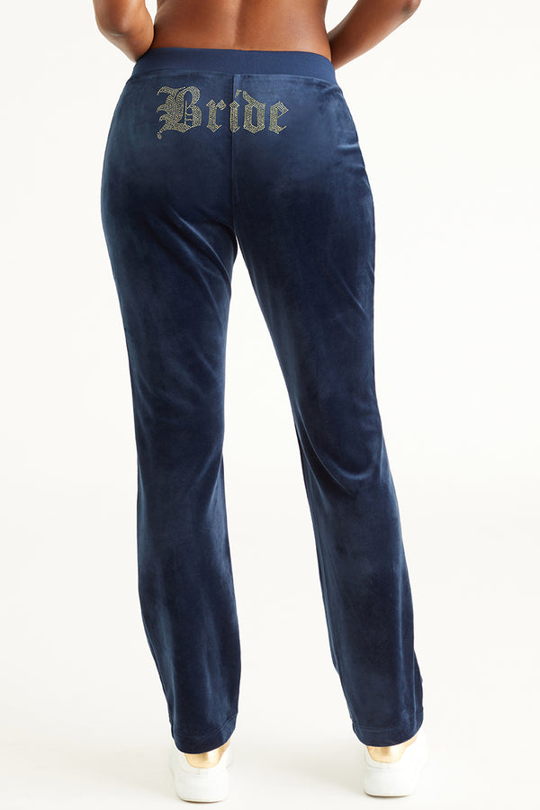 Juicy Couture Bride Customizable Big Bling Velour Track Pants