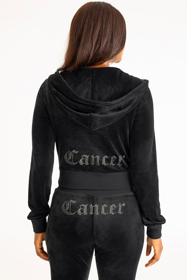 juicy couture Cancer Customizable Big Bling Velour Hoodie