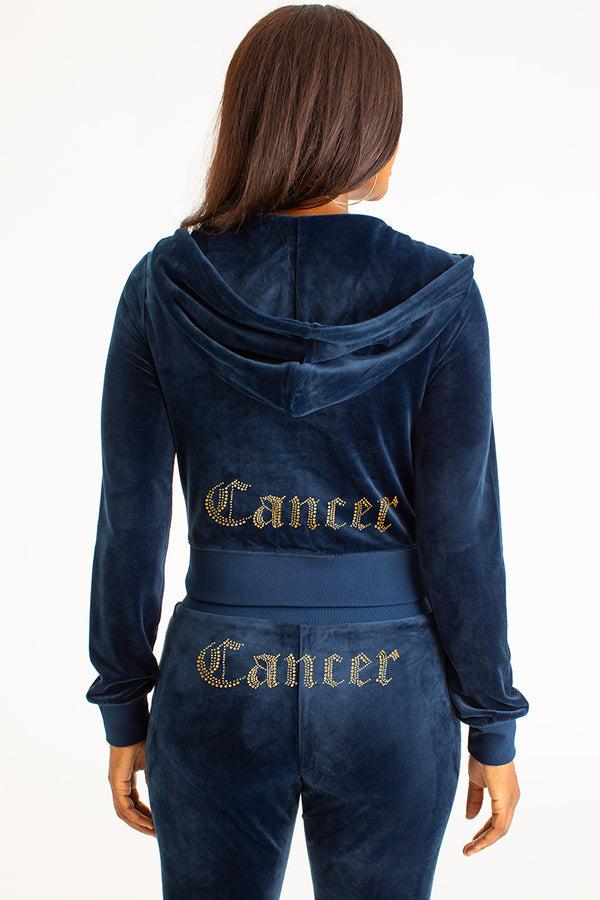 juicy couture Cancer Customizable Big Bling Velour Hoodie