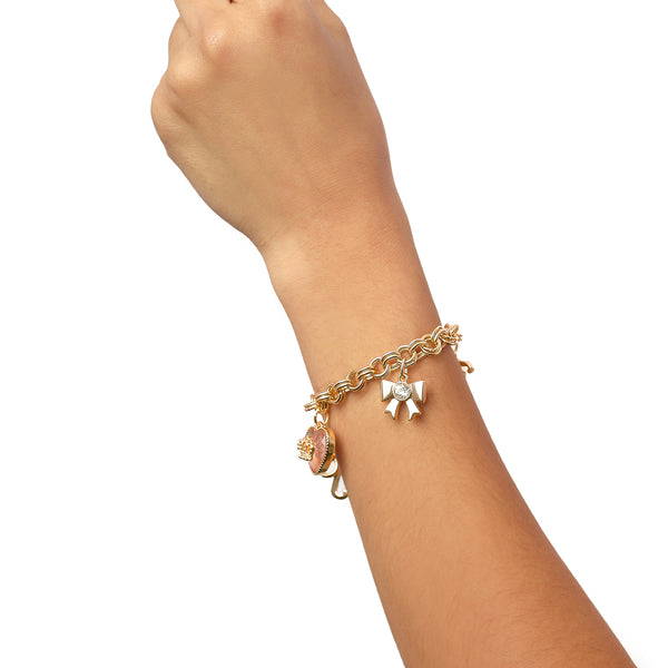 Juicy Couture Charm Bracelet With Bow And Pave Details