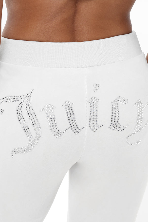 Juicy Couture Custom Initial OG Big Bling Velour Track Pants