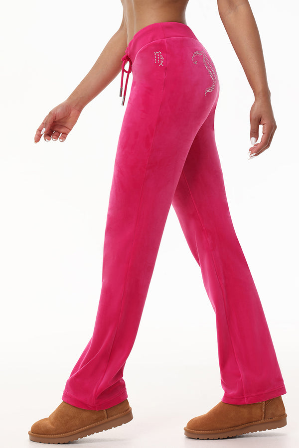 juicy couture Custom Zodiac OG Big Bling Velour Track Pants
