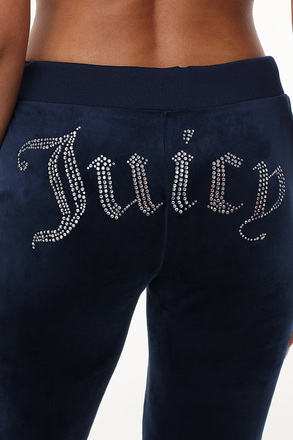 Juicy Couture Custom Zodiac OG Big Bling Velour Track Pants