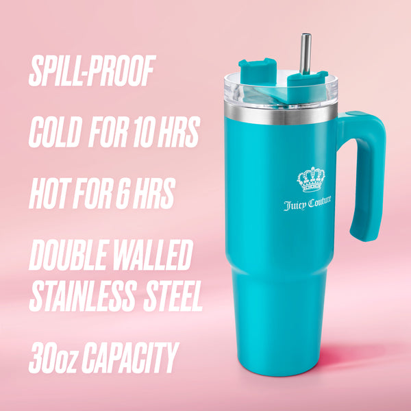 Juicy Couture Glam Logo Stainless Steel Water Bottle