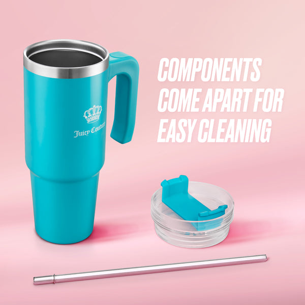 Juicy Couture Glam Logo Stainless Steel Water Bottle