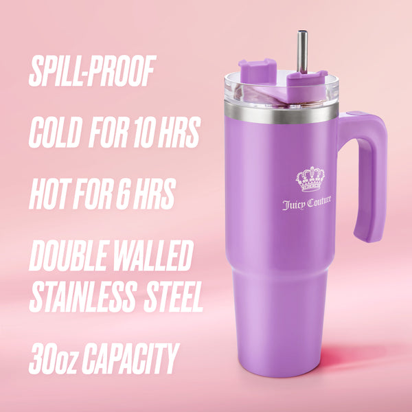 Juicy Couture Glam Logo Stainless Steel Water Bottle