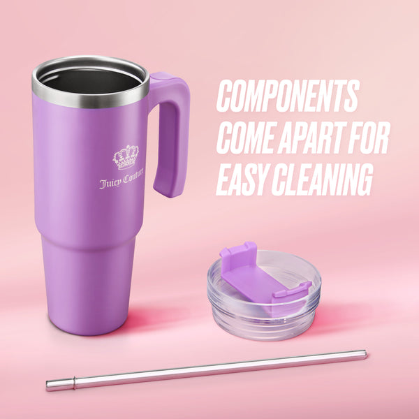 Juicy Couture Glam Logo Stainless Steel Water Bottle