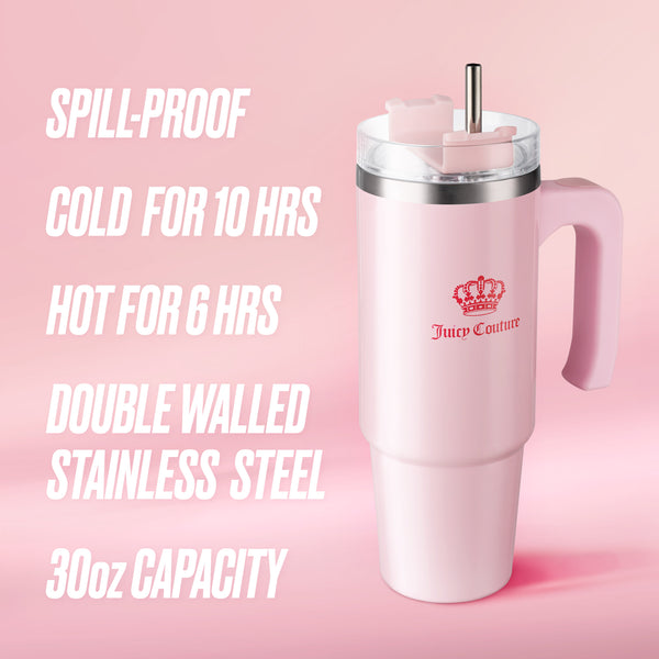 Juicy Couture Glam Logo Stainless Steel Water Bottle