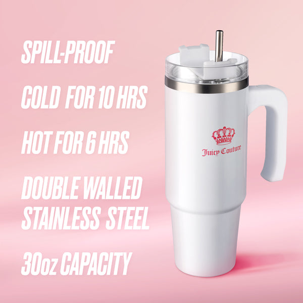 Juicy Couture Glam Logo Stainless Steel Water Bottle