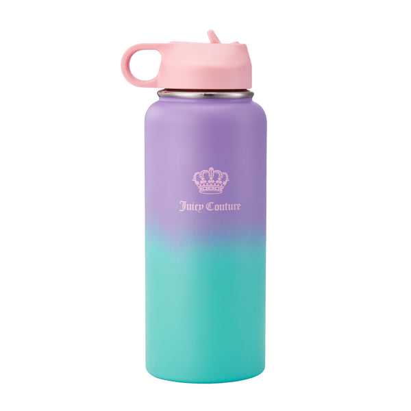 juicy couture Go Girl Stainless Steel Water Bottle with Pop-up Straw