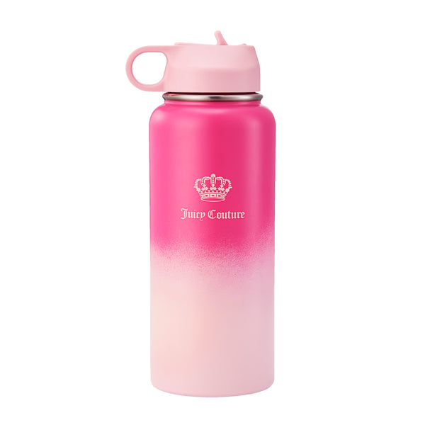 juicy couture Go Girl Stainless Steel Water Bottle with Pop-up Straw