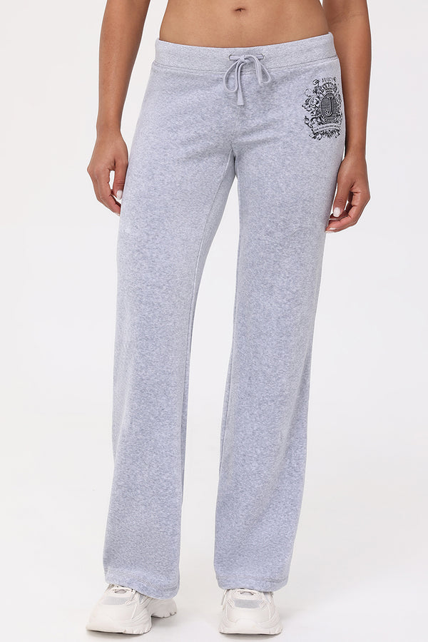 juicy couture Heritage Graphic Cotton Velour Track Pants