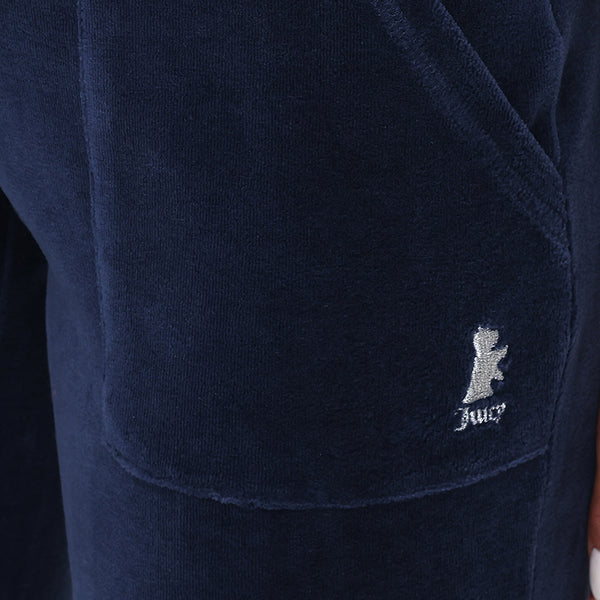 Juicy Couture Hollywood Scottie Snap Pocket Cotton Velour Track Pants