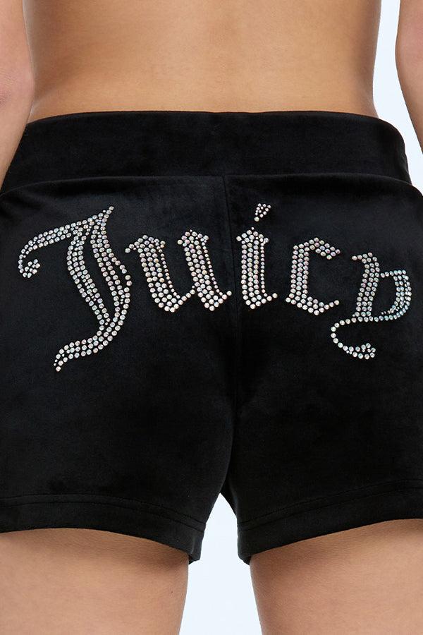 Juicy Couture Big Bling Velour Track Shorts