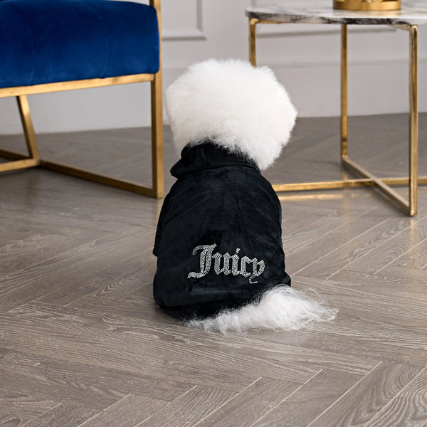 Juicy Couture Bling Velour Pet Hoodie