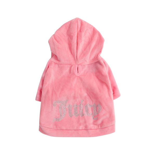Juicy Couture Bling Velour Pet Hoodie