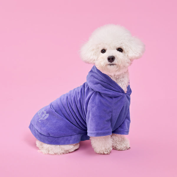 Juicy Couture Bling Velour Pet Hoodie